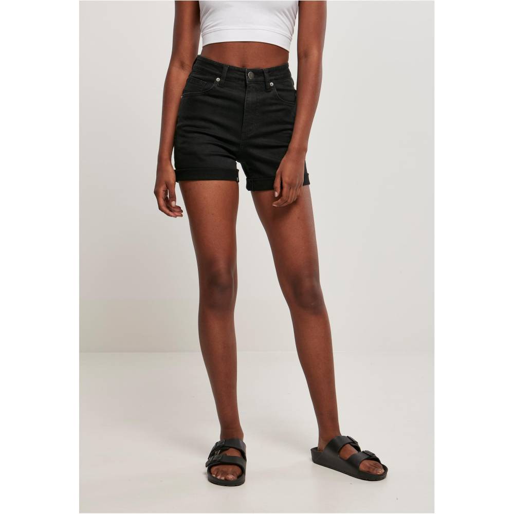Urban Classics - Organic Stretch Denim 5 pocket Shorts - Black